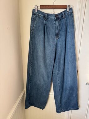 Madewell The Harlow Wide-Leg Jeans in Medium Blue Size 27